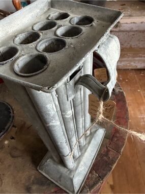 Vintage Galvanized Metal Candle Mold